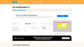 
                            8. Ipc.wealthmaker.in: Wealthmaker Login [73] - Easy Counter