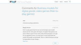 
                            8. IPdigITComments for Business models for digital goods: video games ...