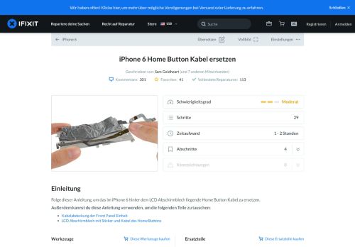 
                            3. iPhone 6 Home Button Kabel ersetzen - iFixit Reparaturanleitung
