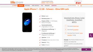 
                            3. iPhone 7 als Prämie - lifestrom Stromtarif + iPhone 7 sichern