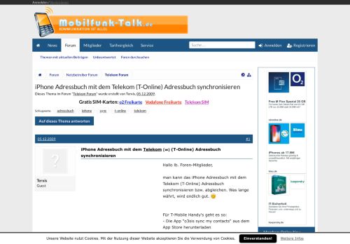 
                            9. iPhone Adressbuch mit dem Telekom (T-Online) Adressbuch ...