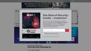 
                            12. iPhone App steuert Alarmanlage fern - Security-Insider