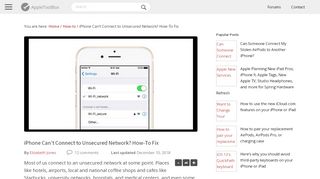 
                            3. iPhone Can't Connect to Unsecured Network? How-To Fix ...