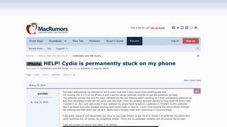 
                            8. iPhone - HELP! Cydia is permanently stuck on my phone | MacRumors ...