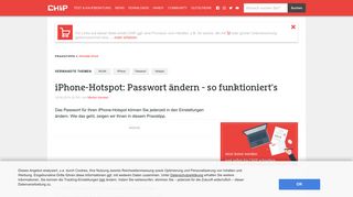 
                            9. iPhone-Hotspot: Passwort ändern - so funktioniert's - CHIP