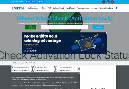 
                            5. iPhone iCloud Check (Activation Lock) | IMEI24.com