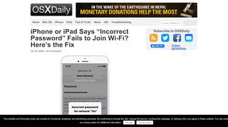 
                            13. iPhone or iPad Says “Incorrect Password” Fails to Join Wi-Fi? Here's ...