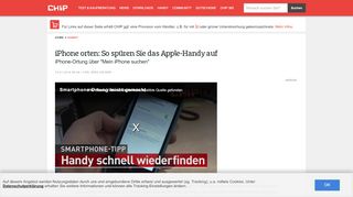 
                            9. iPhone orten: So spüren Sie das Apple-Handy auf - CHIP