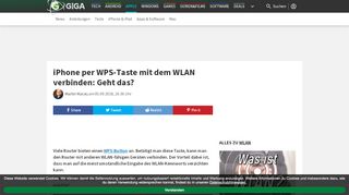 
                            9. iPhone per WPS-Taste mit dem WLAN verbinden: Geht das? – GIGA