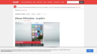 
                            3. iPhone: PIN ändern - so geht's - CHIP