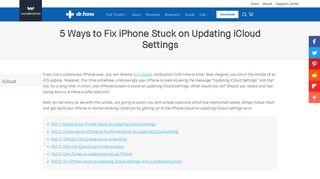 
                            5. iPhone Stuck on Updating iCloud Settings? Here's How to Fix It!- dr.fone