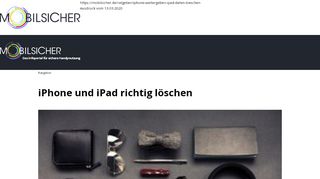 
                            9. iPhone und iPad richtig löschen - mobilsicher.de
