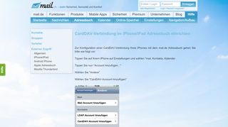 
                            12. iPhone/iPad | Hilfe - mail.de GmbH