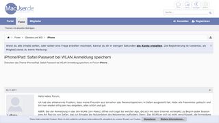 
                            13. iPhone/iPad: Safari Passwort bei WLAN Anmeldung speichern ...