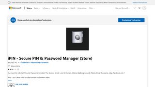 
                            11. iPIN - Secure PIN & Password Manager (Store) kaufen – Microsoft ...