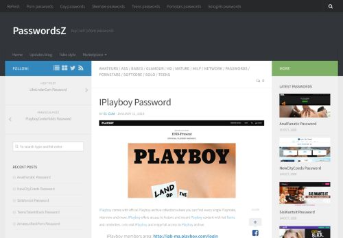 
                            2. IPlayboy Password | PasswordsZ