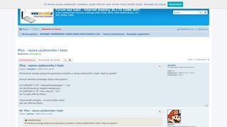 
                            3. iPlus - nazwa użytkownika i hasło - Forum bez kabli - Internet ...