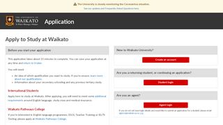
                            3. IPP login screen - Application - University of Waikato