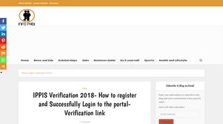 
                            13. IPPIS Verification 2018- How to register and Successfully Login to ...