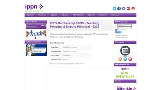 
                            6. IPPN Membership 18/19 - Teaching Principal - €225-Membership