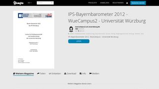 
                            12. IPS-Bayernbarometer 2012 - WueCampus2 - Universität Würzburg