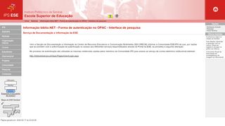 
                            11. IPS_ESE - Informação biblio.NET - Forma de autenticação no OPAC ...