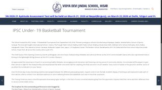 
                            11. IPSC Under- 19 Basketball Tournament - Vidya Devi Jindal School