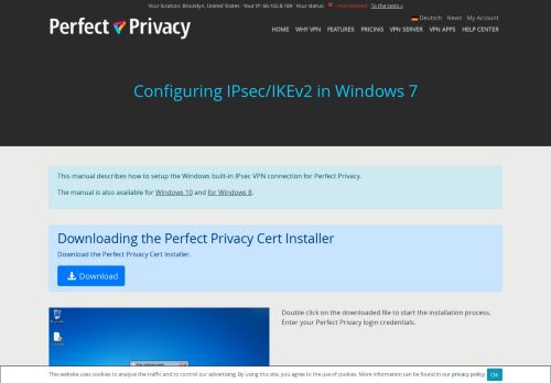 
                            11. IPSec IKEv2 Certificates - Windows 7 | Perfect Privacy