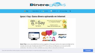 
                            10. Ipsos i-say Encuestas: Gana Dinero Opinando en internet Sin Invertir