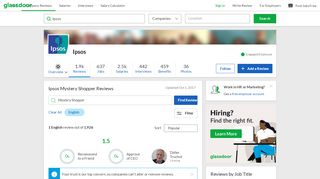 
                            13. Ipsos Mystery Shopper Reviews | Glassdoor
