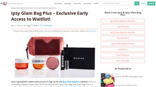 
                            4. Ipsy Glam Bag Plus - Exclusive Early Access to Waitlist! | MSA