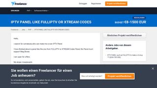 
                            10. IPTV PANEL LIKE FULLIPTV OR XTREAM CODES | PHP ... - Freelancer