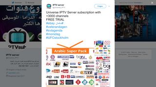 
                            9. IPTV server on Twitter: 