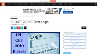 
                            12. IPU CET 2019 B.Tech Login | Engineering Career