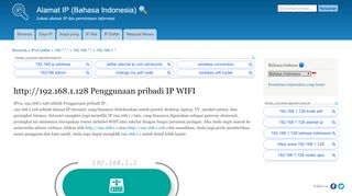 
                            13. IPv4: 192.168.1.128 Lokasi | IP Alamat (Bahasa Indonesia)