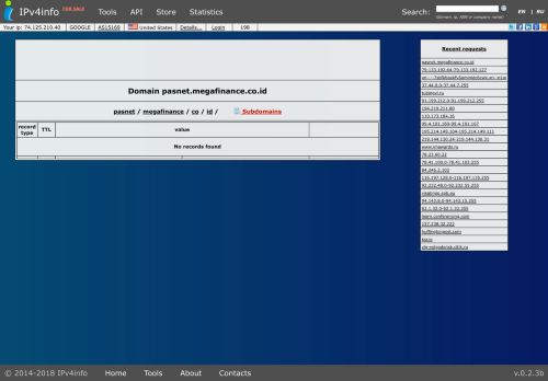 
                            10. IPv4Info - pasnet.megafinance.co.id : Realtime DNS information