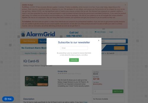
                            11. IQ Card-IS - Qolsys Image Sensor Daughter Card - Alarm Grid