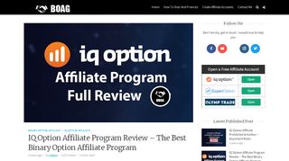 
                            7. IQ Option Affiliate Program Review - The Best Binary Option Affiliate ...