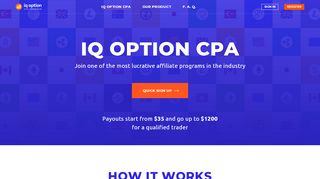 
                            2. IQ Option | CPA - Ultimate affiliate experience. Up to $1200