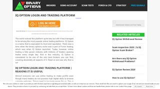 
                            4. IQ Option Login and Trading Platform | Learn to access the broker