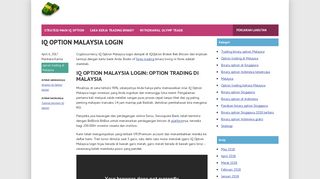 
                            11. IQ Option Malaysia login - trading binary option di Singapura