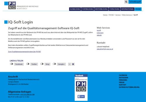 
                            4. IQ-Soft Login | Pädagogische Hochschule Niederösterreich