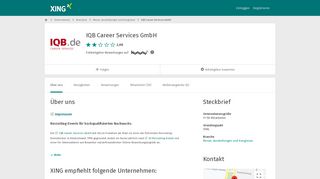 
                            11. IQB Career Services GmbH als Arbeitgeber | XING Unternehmen