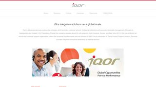 
                            2. iQor integrates solutions on a global scale.