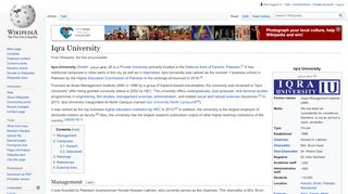 
                            12. Iqra University - Wikipedia