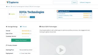 
                            12. IQVIA Technologies Reviews and Pricing - 2019 - Capterra