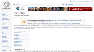 
                            12. IRC services - Wikipedia