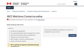 
                            4. IRCC Web form