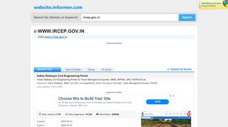 
                            10. ircep.gov.in at WI. Indian Railways Civil Engineering Portal