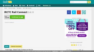 
                            1. IRCTC Connect 1.3.5 Free Download